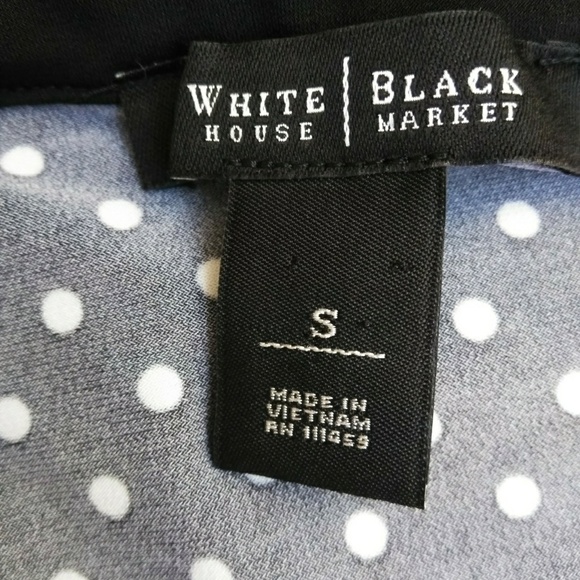 WHBM top black and white small Polk a dots halter - Picture 4 of 6